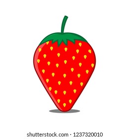 Strawberry vector icon. Illustration