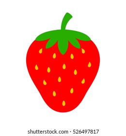 Strawberry vector icon. Strawberry vector illustration. Strawberry vector clip art.