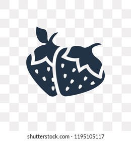 Strawberry vector icon isolated on transparent background, Strawberry transparency concept can be used web and mobile
