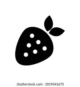 Strawberry vector icon  isolated on white background