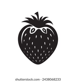 Strawberry vector icon isolated on white background design.