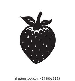 Strawberry vector icon isolated on white background design.