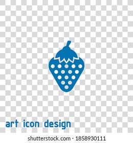 strawberry vector icon on an abstract background