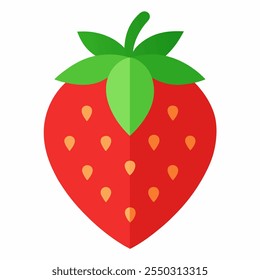 strawberry vector icon with white background