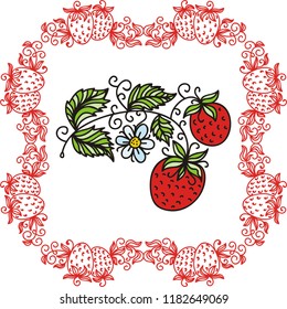 Strawberry. Vector illustration