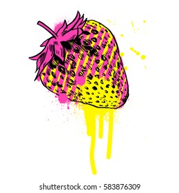 Strawberry vector illustration.