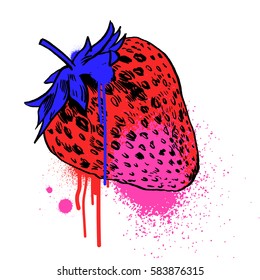 Strawberry vector illustration.