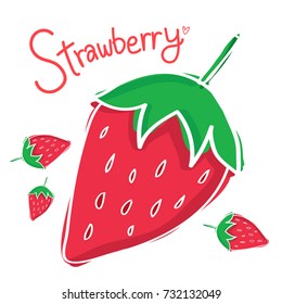 Strawberry, Vector illustration