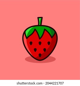 Illustration, Vektorgrafik von Erdbeeren.
