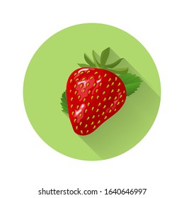 Strawberry vector illustration. Strawberry icon. Fresh healthy food - organic natural food isolated