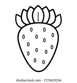 Strawberry. Vector illustration, isolated on a white background.