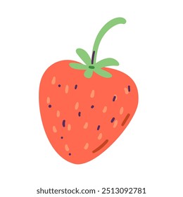 Ilustración vectorial de fresa aislada en blanco.