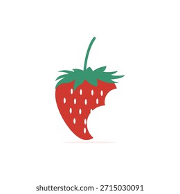 Ilustración vectorial de fresa aislada sobre fondo blanco. 