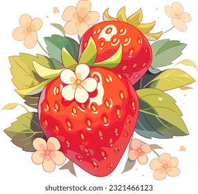 Ilustración vectorial de fresa aislada. Fresa