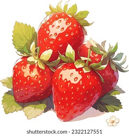 Ilustración vectorial de fresa aislada. Fresa