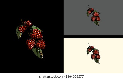 strawberry vector illustration mascot design