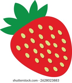 Ilustración vectorial de fresa sobre fondo blanco