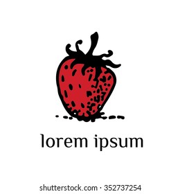 Strawberry vector illustration (sign, symbol, logo, icon)