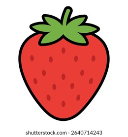Strawberry vector illustration, simple design