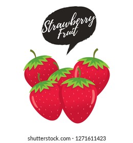 Strawberry vector. Vector illustration of strawberries. 