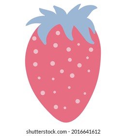 Strawberry Vector ilustración de fresas aisladas fondo blanco estilo plano