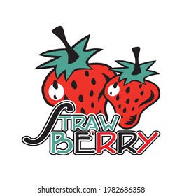 Strawberry vector illustration which looks fresh