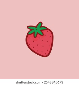Strawberry Vector Image, Strawberry Clip Art, Strawberry Flavour Vector, Pink Fruit Berry Vector.