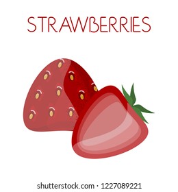 Strawberry. Vector image on isolated background