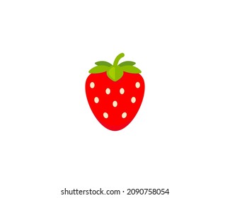 Strawberry vector isolated icon. Emoji illustration. Strawberry vector emoticon