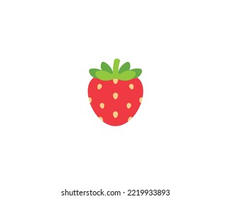 Icono aislado del vector de fresa. Ilustración de emoticonos de fresa. Emoticono aislado del vector de fresa