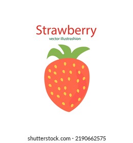 Strawberry vector. Strawberry isolated on white background. Red sweet berry isolated on white background. 
