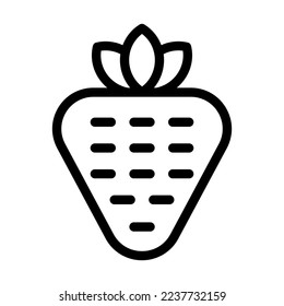 Strawberry Vector Line Icon Design