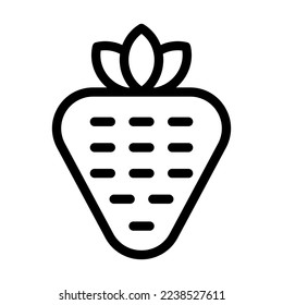 Strawberry Vector Line Icon Design