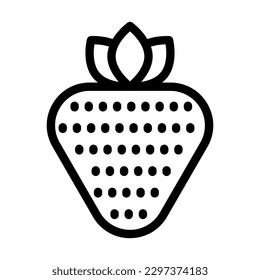 Strawberry Vector Line Icon Design