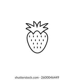 Strawberry vector line icon icons design