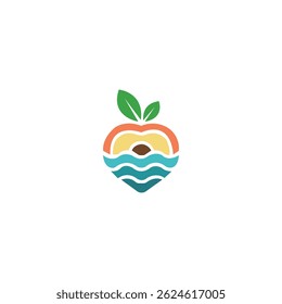 design de gradiente do logotipo do vetor de morango	