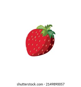 vector de fresa sobre fondo blanco