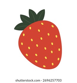 Vector de fresa. Fresa sobre fondo blanco. Logo de fresa.