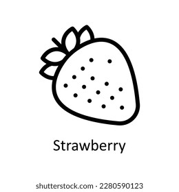 Strawberry Vector   outline Icons. Simple stock illustration stock
