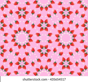 Strawberry vector pattern