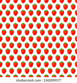 Strawberry vector pattern background