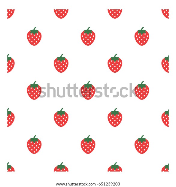白い背景にイチゴのベクター画像パターン 白い背景にフルーツイラスト 赤いイチゴのシームレスな背景 壁紙に適しています のベクター画像素材 ロイヤリティフリー
