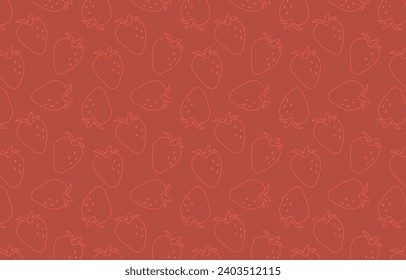 Strawberry vector pattern background. Strawberry icon.