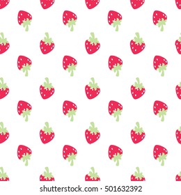 Strawberry vector  pattern seamless background , for wrapping paper, greeting cards, posters, invitation