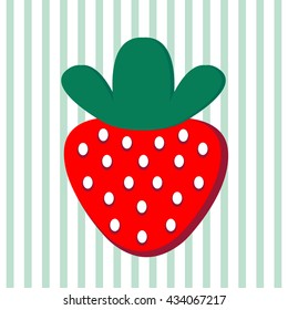 Strawberry vector. Strawberry poster. Vector illustration