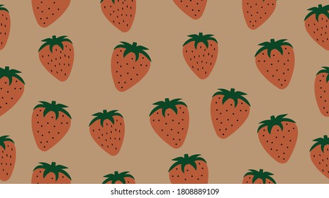 strawberry vector seamless pattern illustration