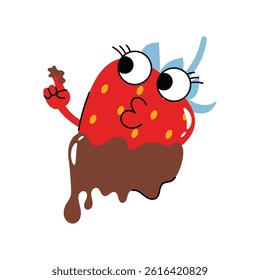 Strawberry vector Sticker. Eps 10 file
