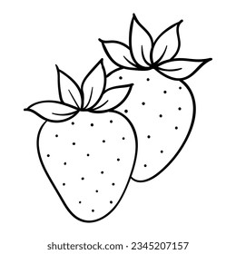 Vector de fresa. Icono, signo o símbolo adecuado para frutos.