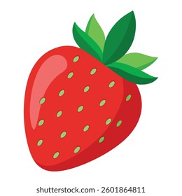 Strawberry vector in white background