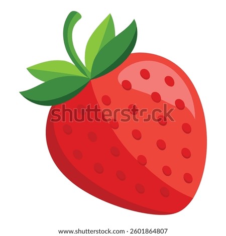 Strawberry vector in white background